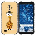 Funda Gel Tpu para Ulefone Armor X8 diseño Jirafa Dibujos