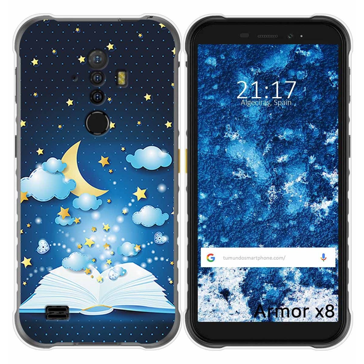 Funda Gel Tpu para Ulefone Armor X8 diseño Libro Cuentos Dibujos