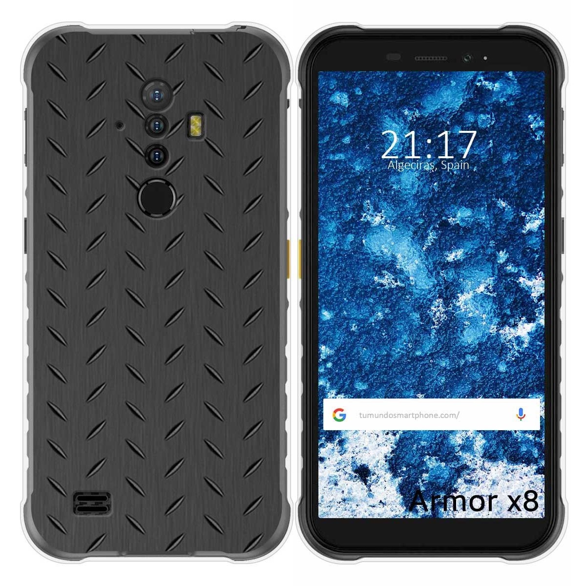 Funda Gel Tpu para Ulefone Armor X8 diseño Metal Dibujos