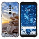 Funda Gel Tpu para Ulefone Armor X8 diseño Sunset Dibujos