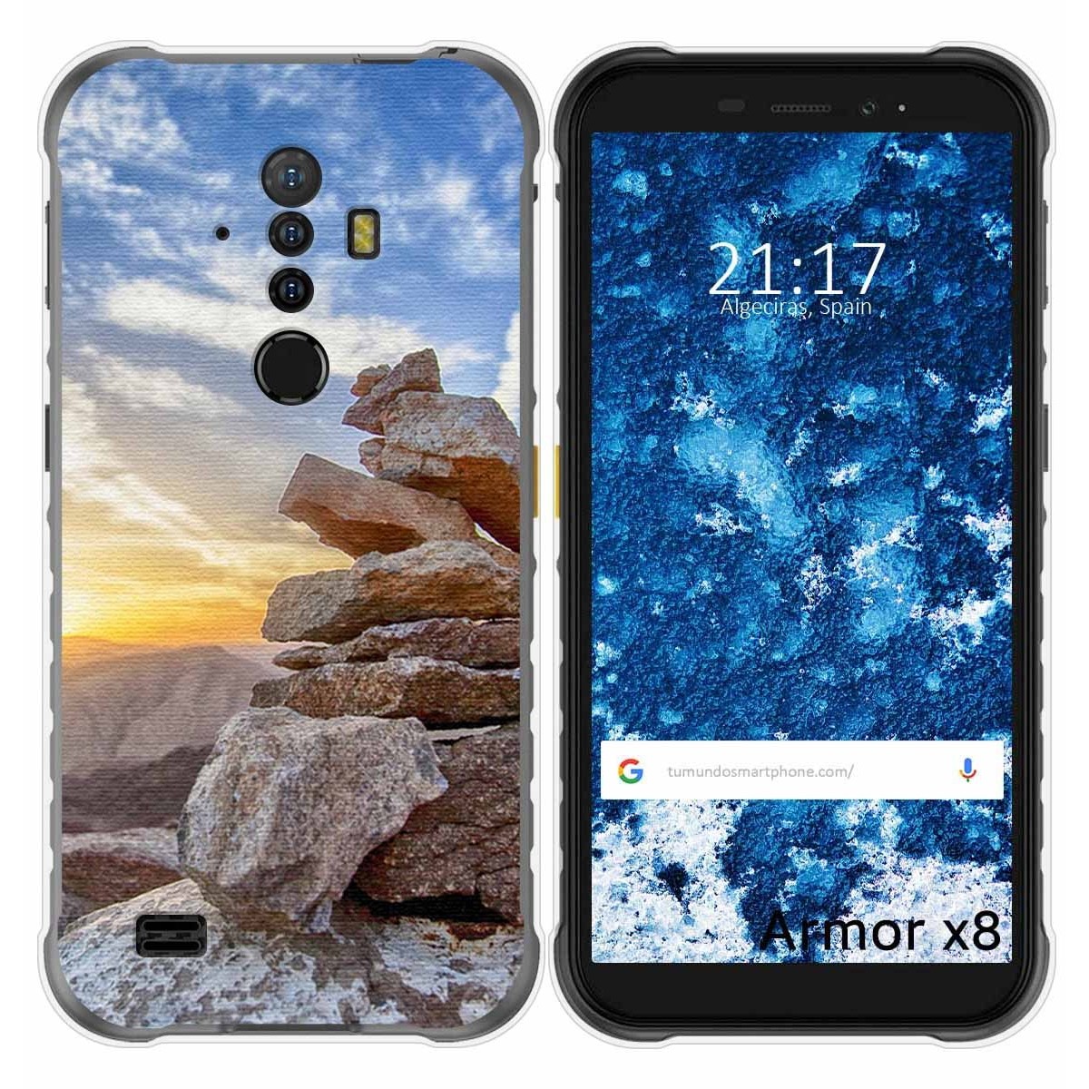 Funda Gel Tpu para Ulefone Armor X8 diseño Sunset Dibujos