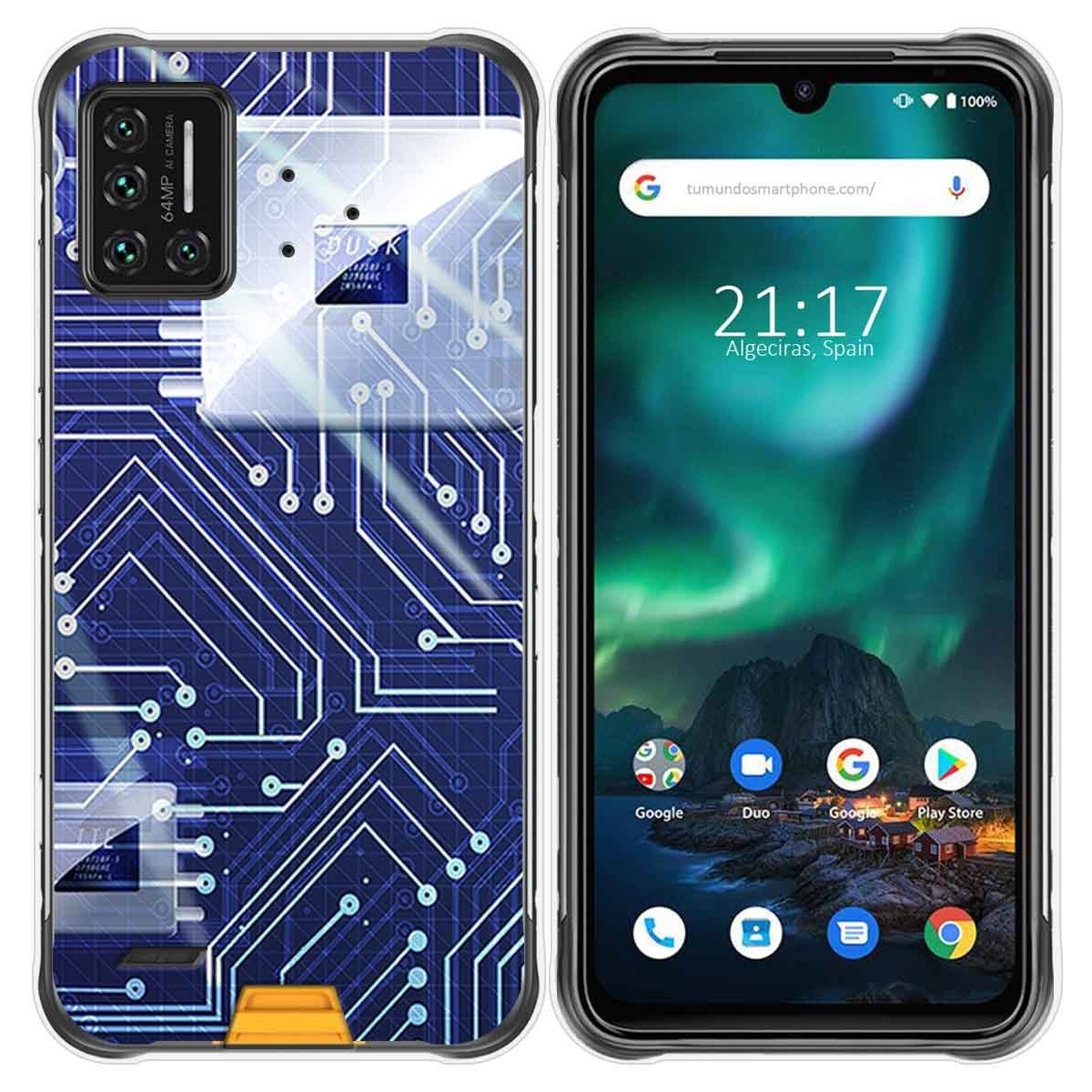 Funda Gel Tpu para Umidigi Bison diseño Circuito Dibujos