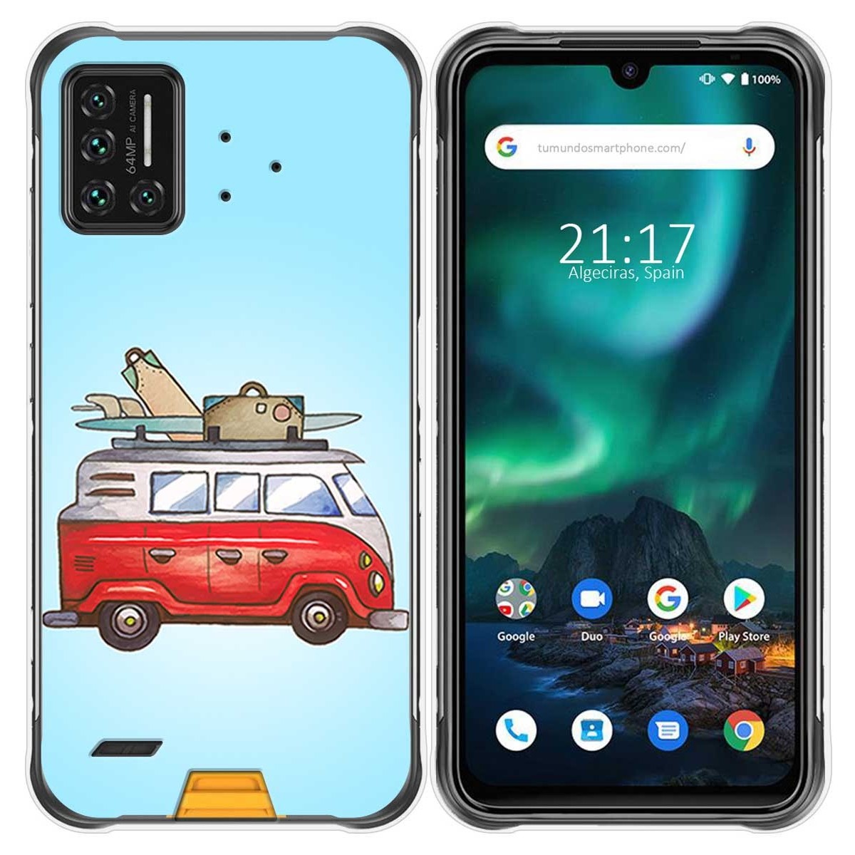 Funda Gel Tpu para Umidigi Bison diseño Furgoneta Dibujos