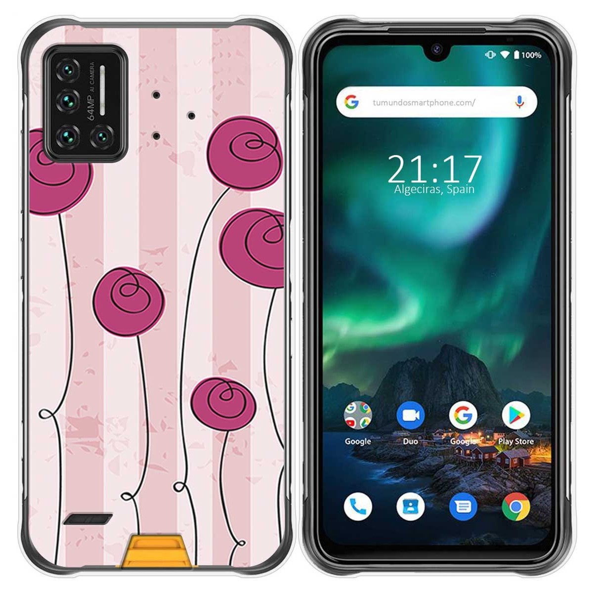 Funda Gel Tpu para Umidigi Bison diseño Flores Vintage Dibujos