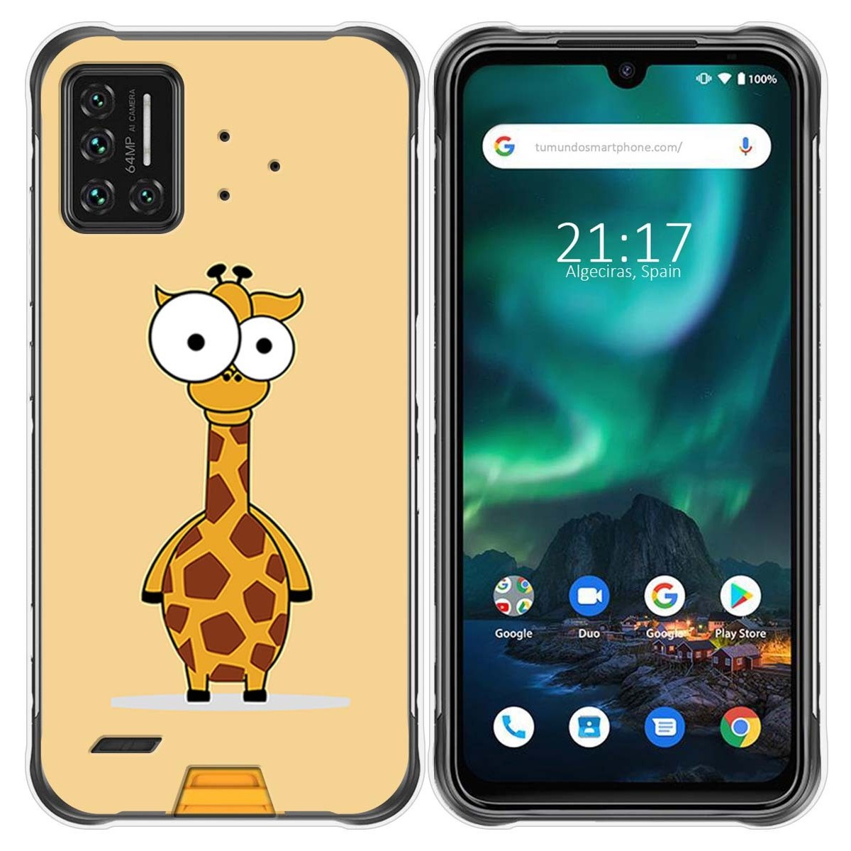 Funda Gel Tpu para Umidigi Bison diseño Jirafa Dibujos