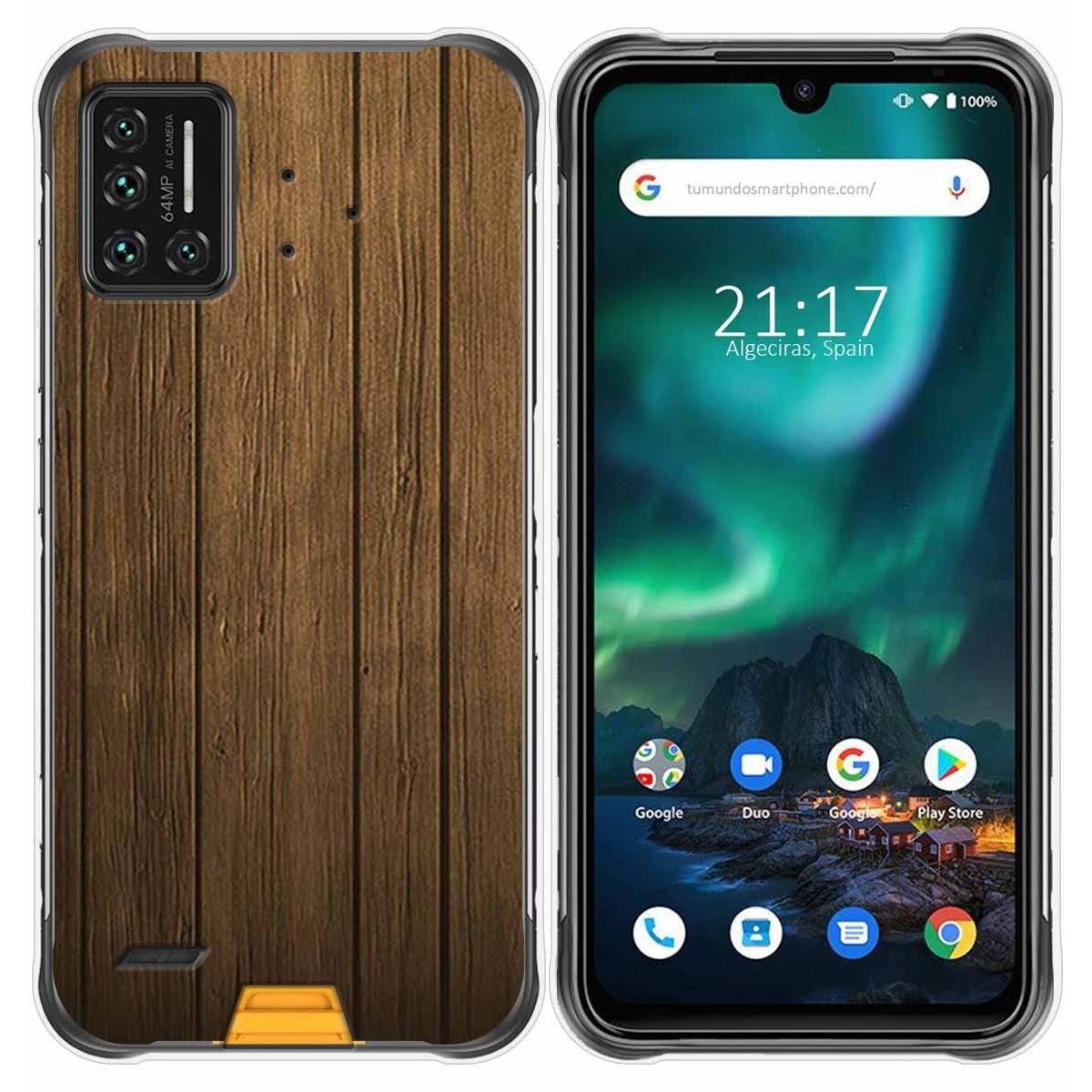 Funda Gel Tpu para Umidigi Bison diseño Madera Dibujos