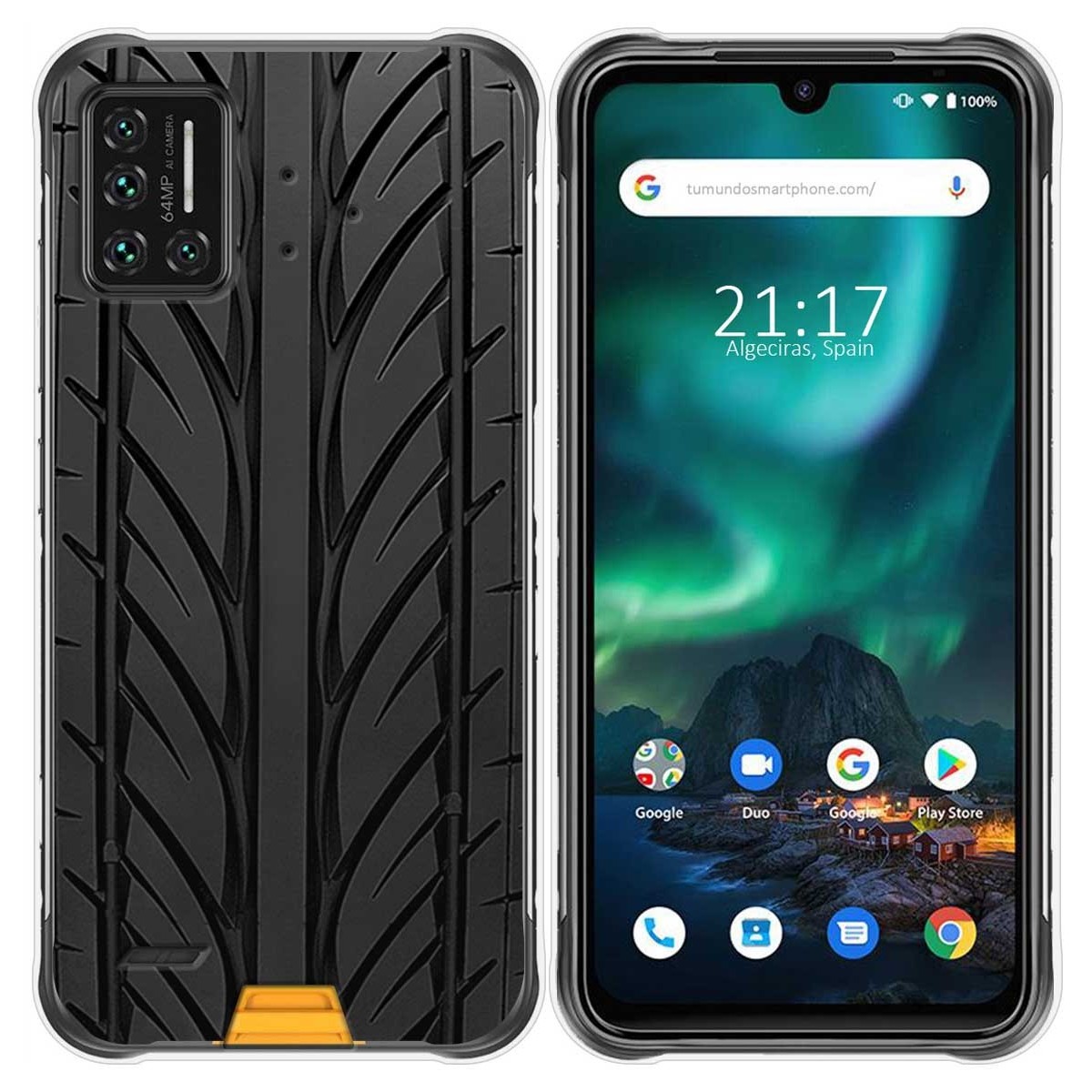 Funda Gel Tpu para Umidigi Bison diseño Neumatico Dibujos