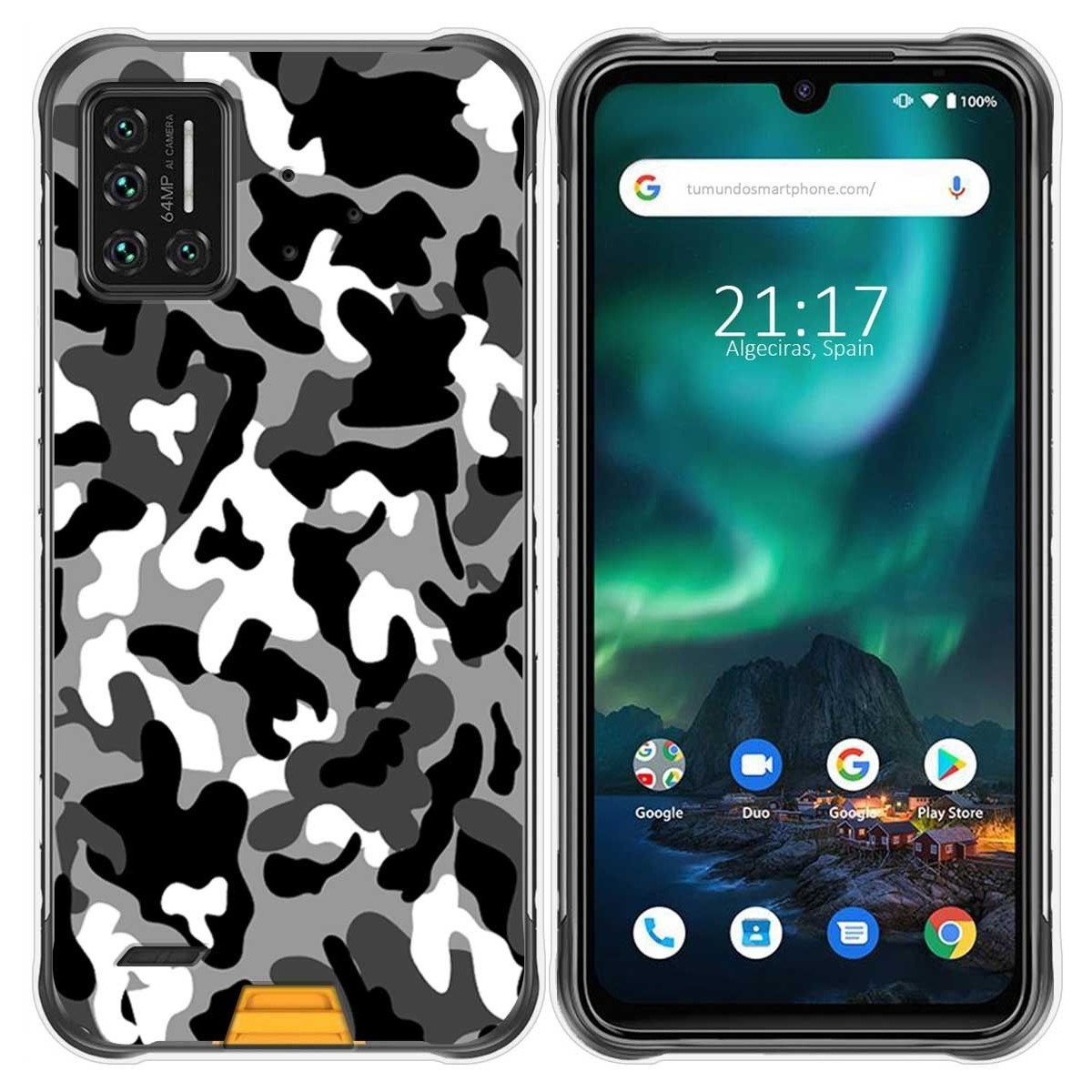 Funda Gel Tpu para Umidigi Bison diseño Snow Camuflaje Dibujos