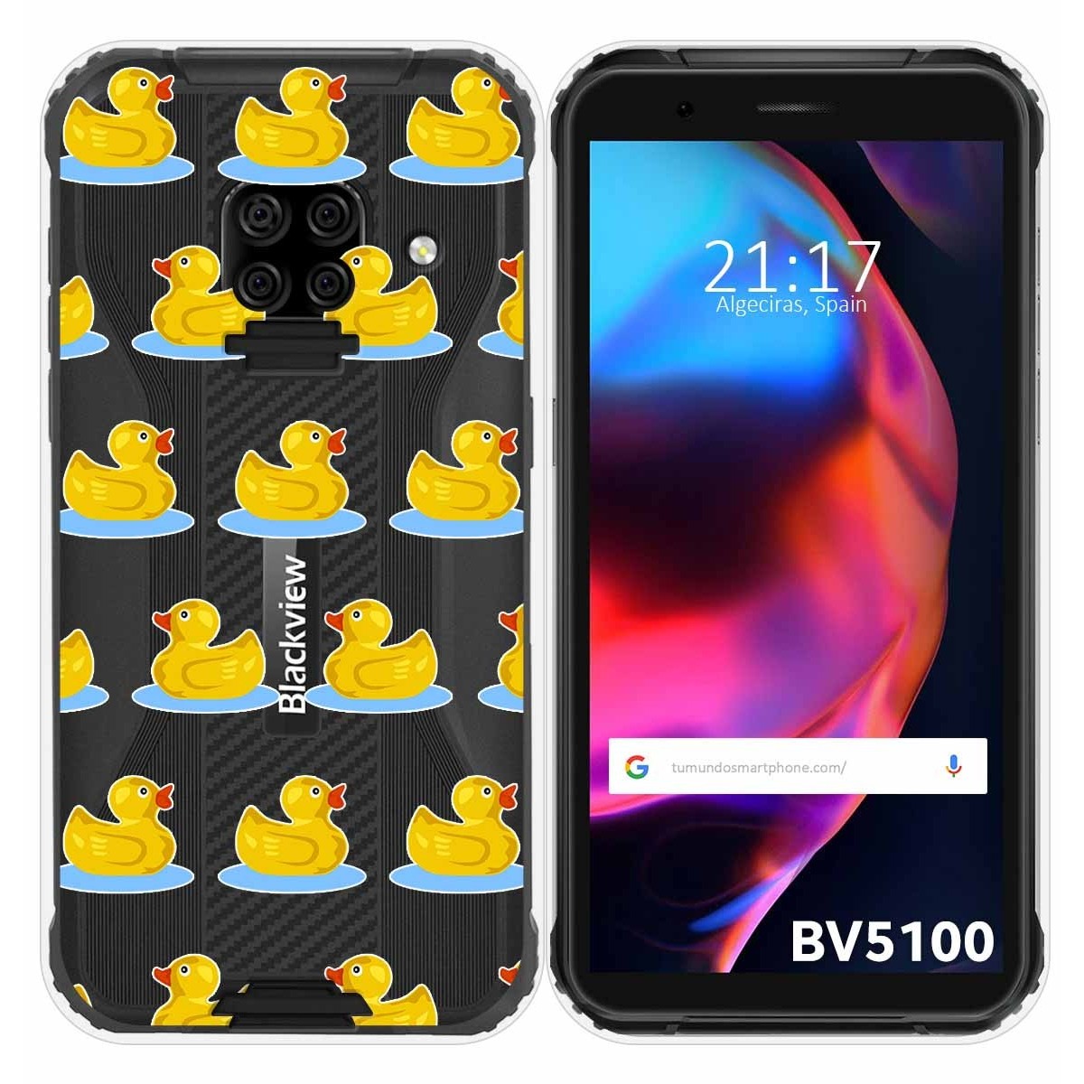 Funda Gel Transparente para Blackview BV5100 / BV5100 Pro diseño Pato Dibujos