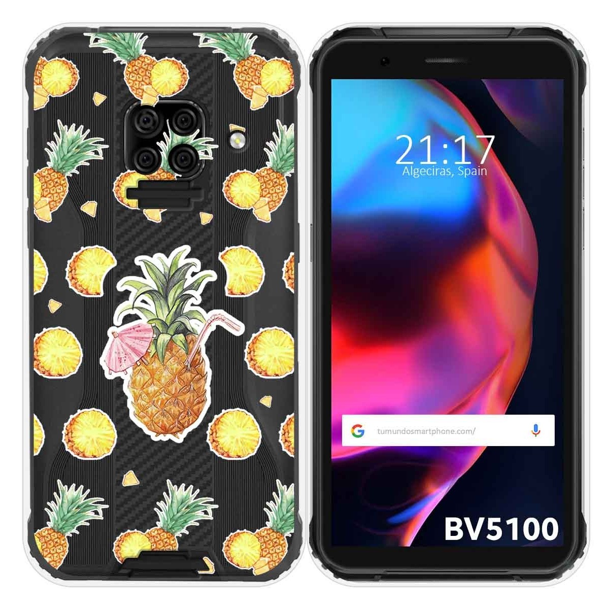 Funda Gel Transparente para Blackview BV5100 / BV5100 Pro diseño Piña Dibujos