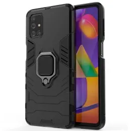 Funda Tough Armor con Anillo Giratorio Negra para Samsung Galaxy M31s