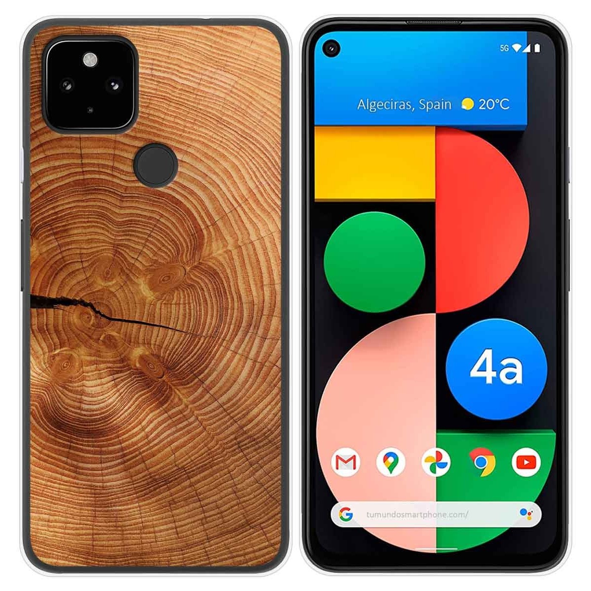 Funda Silicona Para Google Pixel 7a 5g Diseño Madera 04 Dibujos