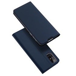 Funda Piel Soporte Magnética Dux Ducis para Samsung Galaxy M51 color Azul