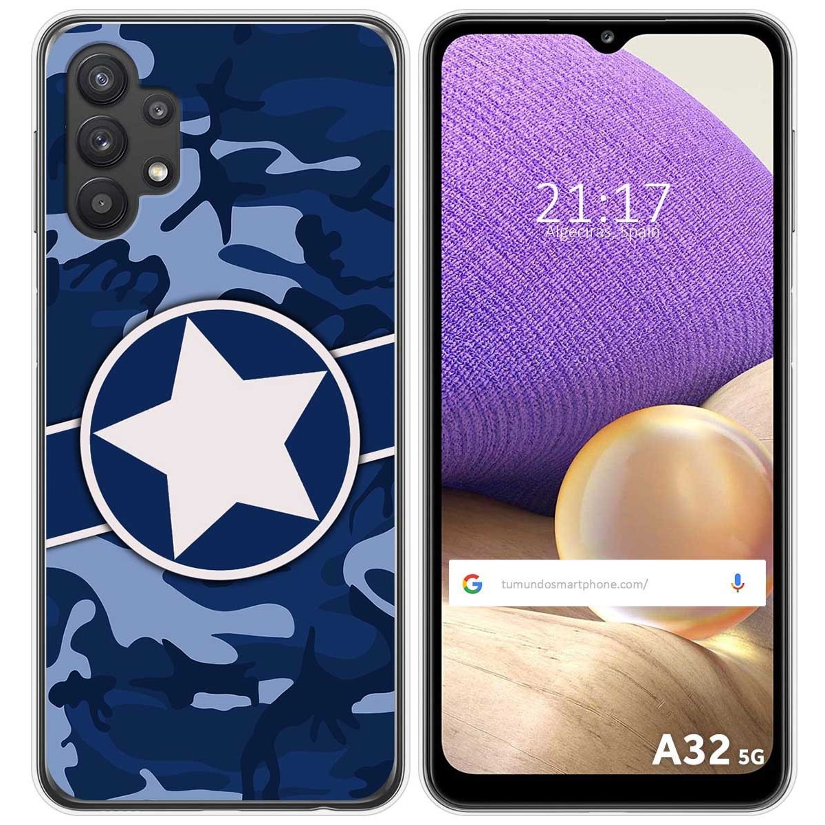 Funda Gel Tpu para Samsung Galaxy A32 5G diseño Camuflaje 03 Dibujos