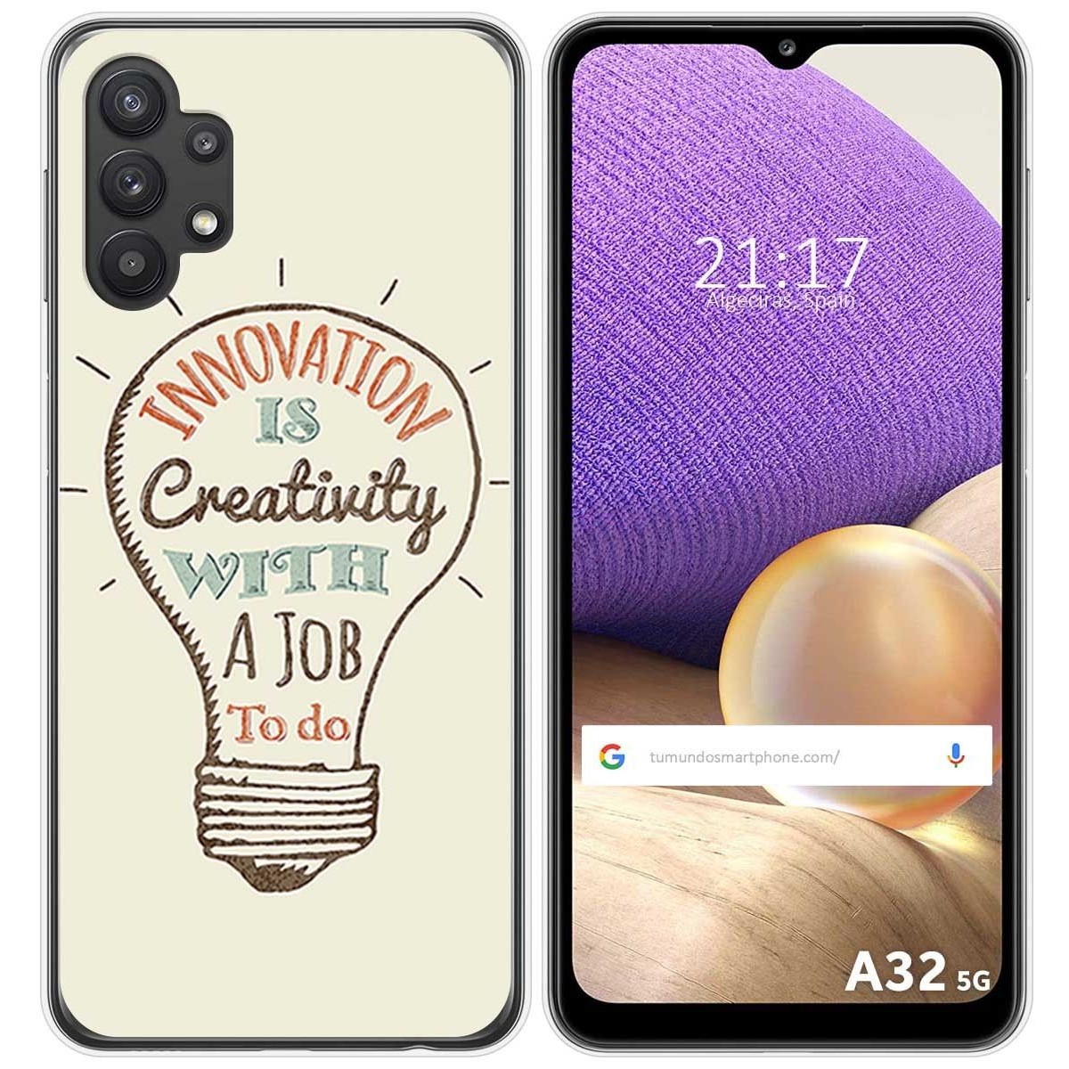 Funda Gel Tpu para Samsung Galaxy A32 5G diseño Creativity Dibujos