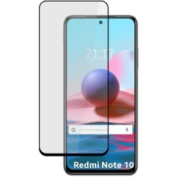 Protector Cristal Templado Completo 5D Full Glue Negro para Xiaomi Redmi Note 10 / 10S