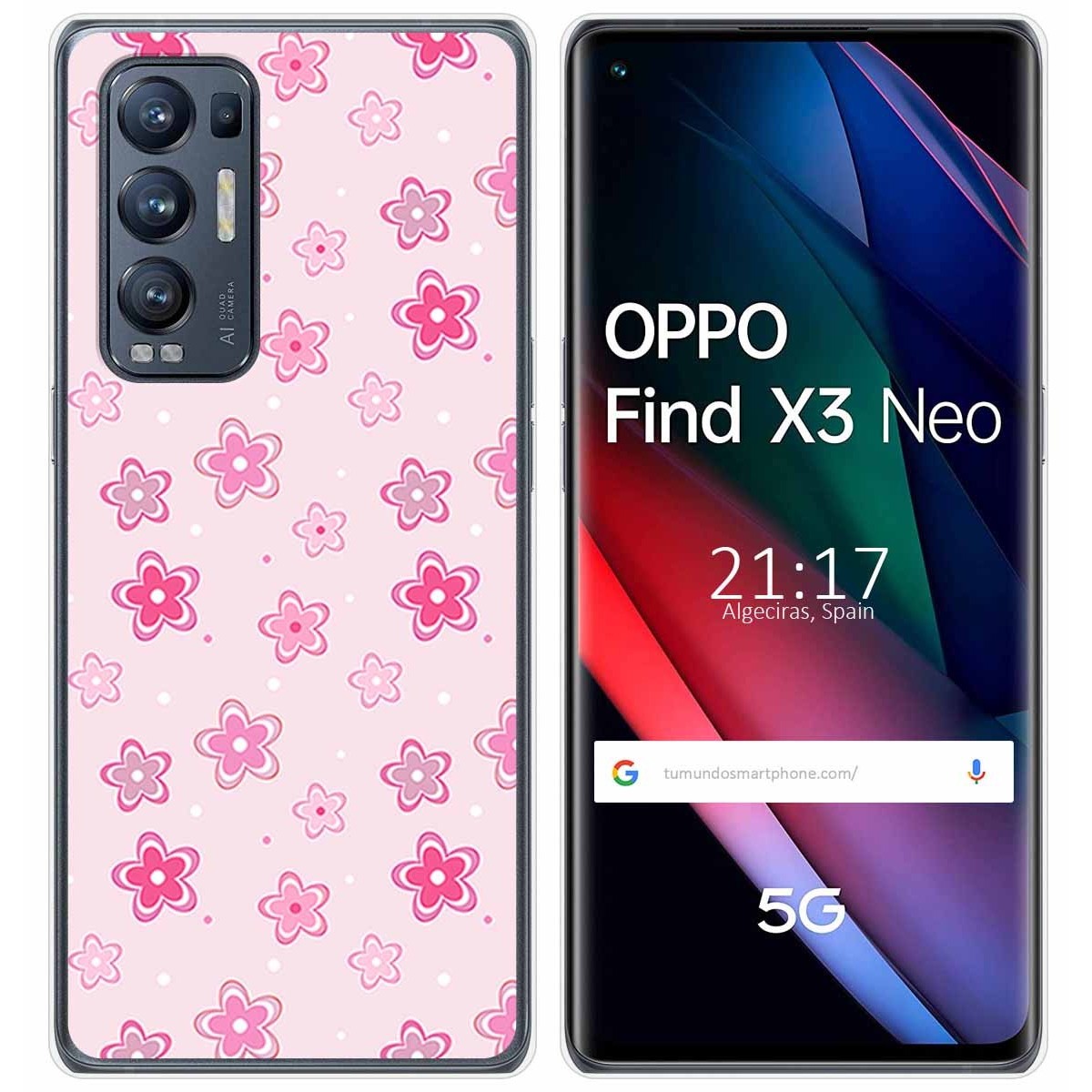 Tumundosmartphone Funda Gel TPU para OPPO Find X3 Neo 5G diseño Neumatico  Dibujos