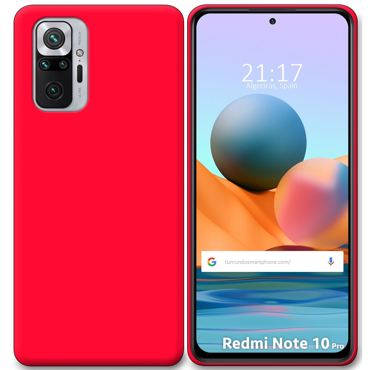Xiaomi Redmi Note 10 Pro Funda Gel Tpu Silicona Rosa