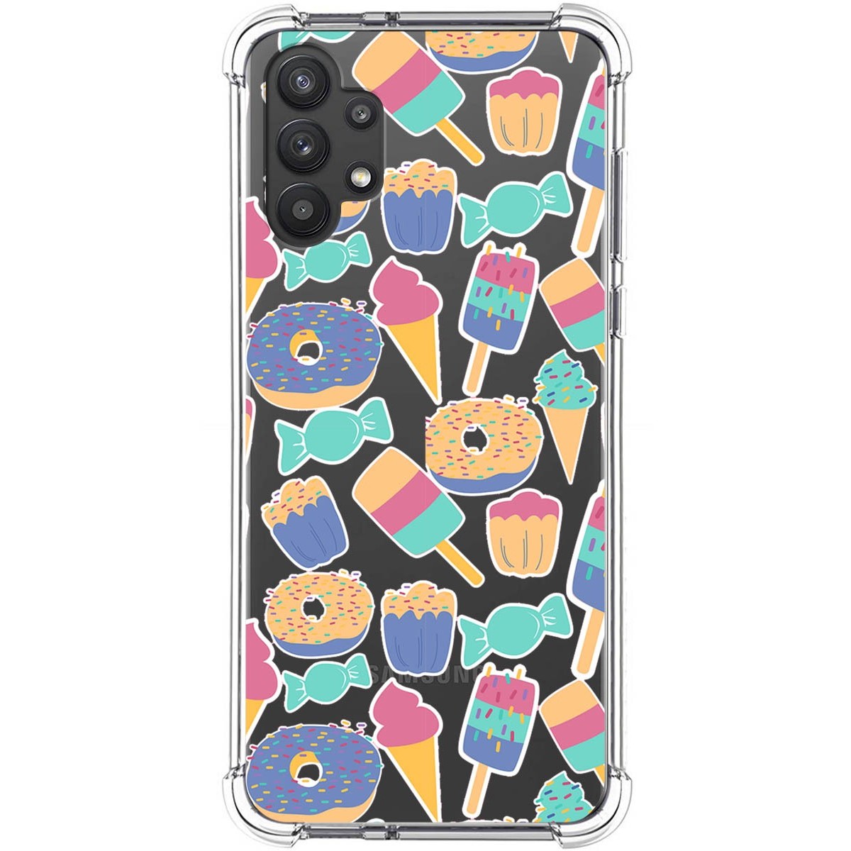 Funda Silicona Antigolpes para Samsung Galaxy A32 5G diseño Dulces 02 Dibujos