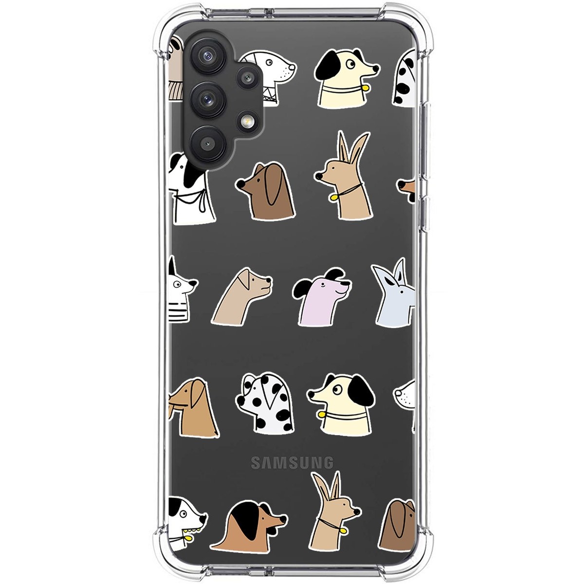 Funda Silicona Antigolpes para Samsung Galaxy A32 5G diseño Perros Dibujos