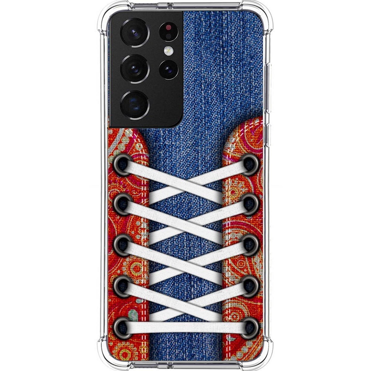 Funda Silicona Antigolpes para Samsung Galaxy S21 Ultra 5G diseño Zapatillas 11 Dibujos