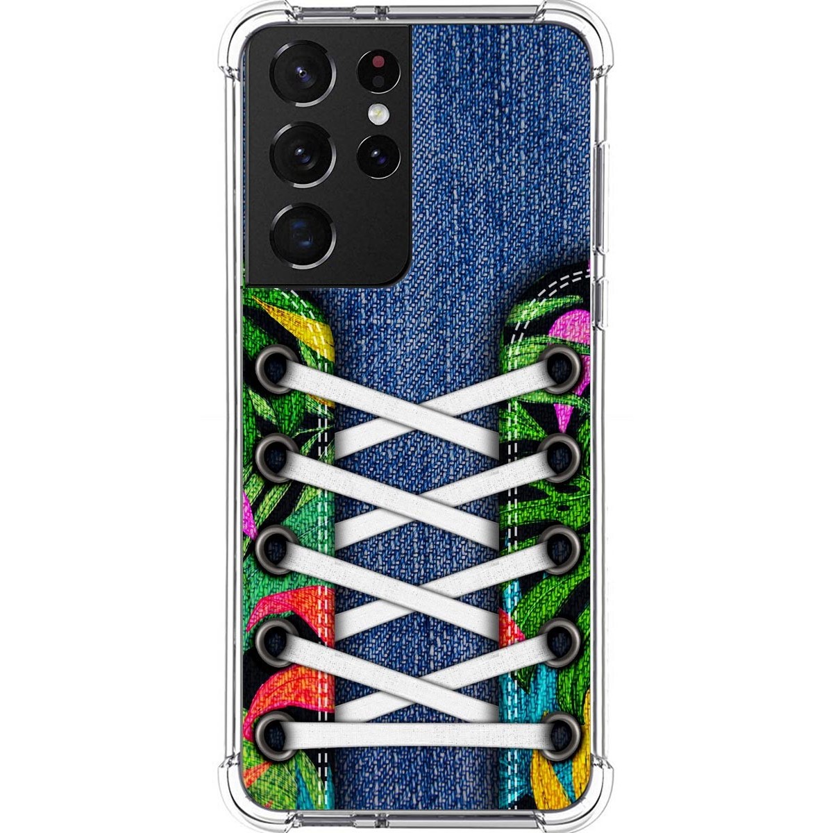 Funda Silicona Antigolpes para Samsung Galaxy S21 Ultra 5G diseño Zapatillas 13 Dibujos