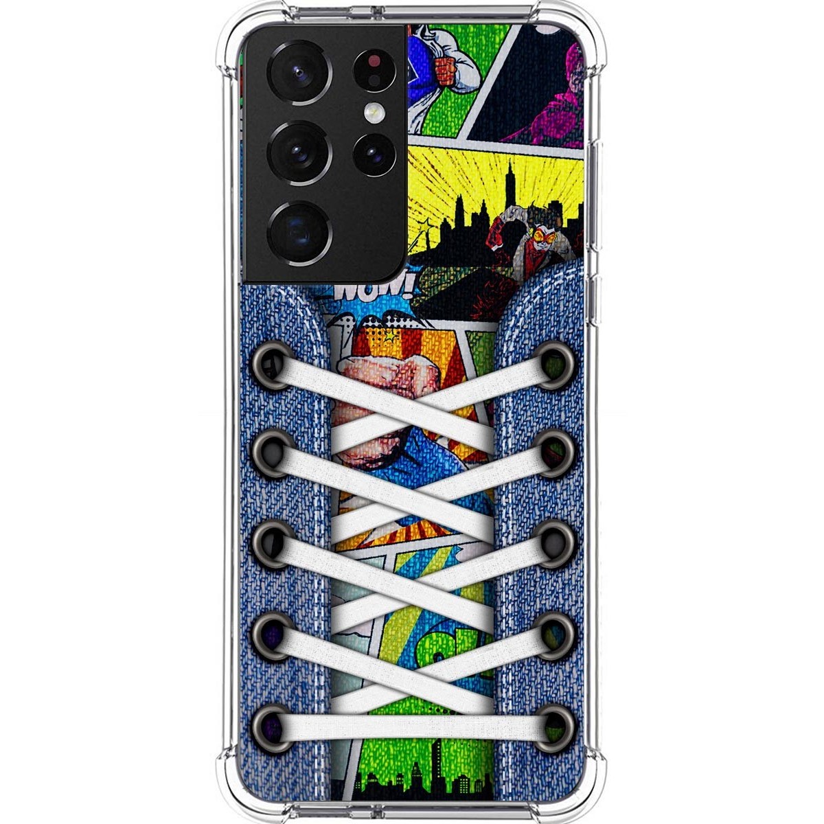 Funda Silicona Antigolpes para Samsung Galaxy S21 Ultra 5G diseño Zapatillas 14 Dibujos