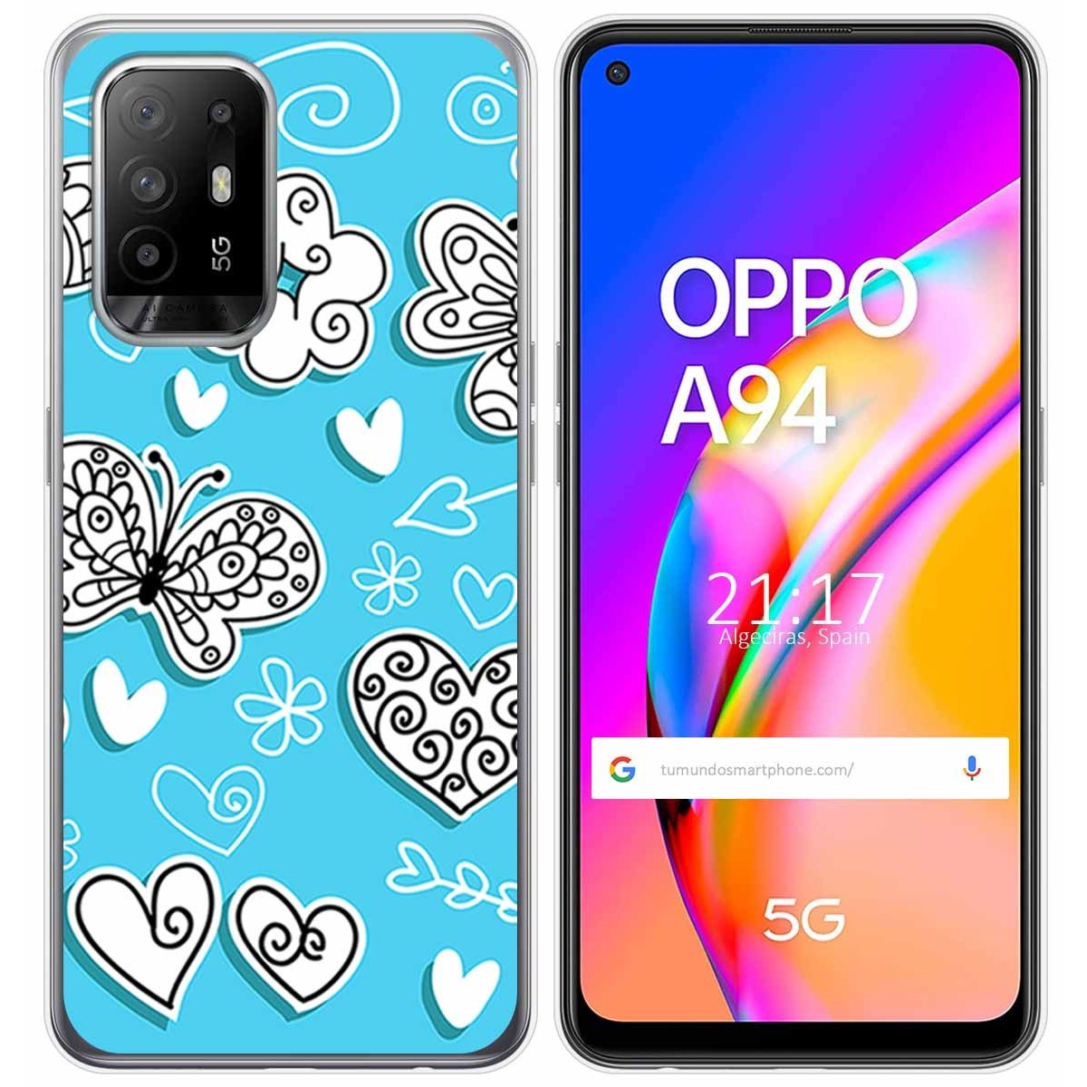 Funda móvil - TUMUNDOSMARTPHONE Oppo A94 5G, Compatible con Oppo Oppo A94 5G,  Multicolor