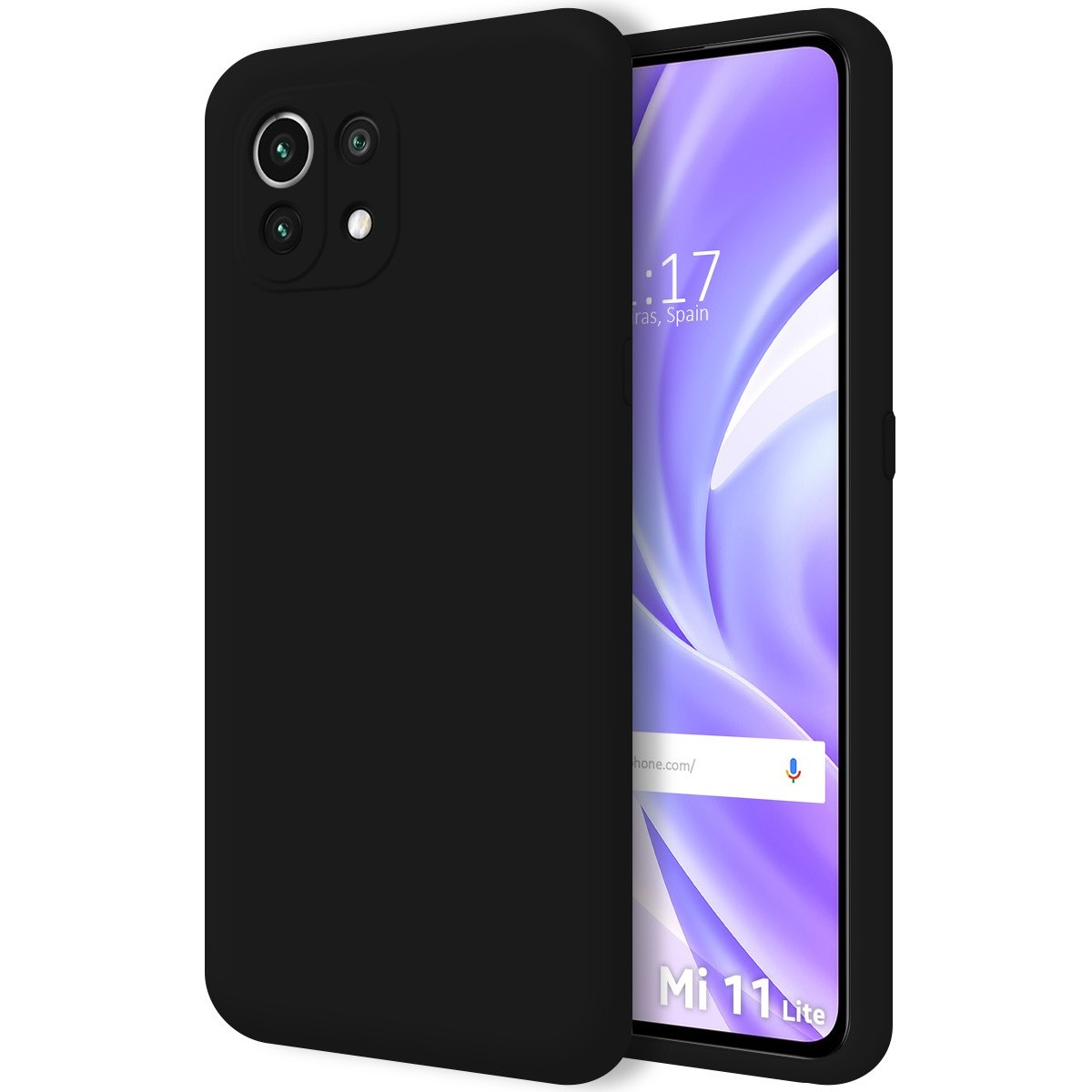 Funda para Xiaomi 11 Lite 5G NE, KJYF Cubierta de parachoques negra a  prueba de golpes, funda de protección contra caídas de 360 ° de cuerpo  completo
