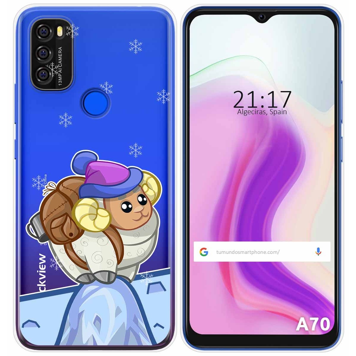 Funda Gel Transparente para Blackview A70 diseño Cabra Dibujos