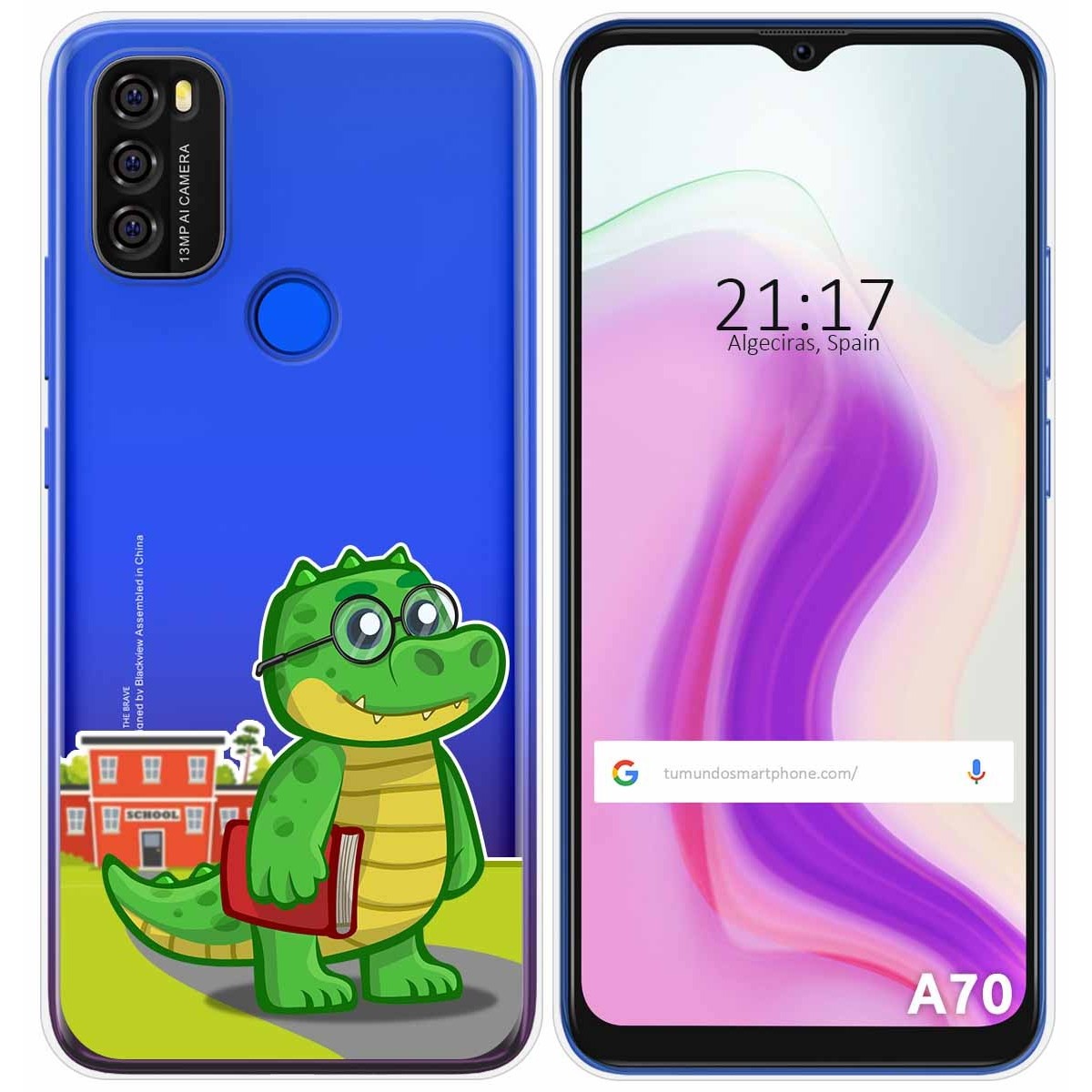 Funda Gel Transparente para Blackview A70 diseño Coco Dibujos