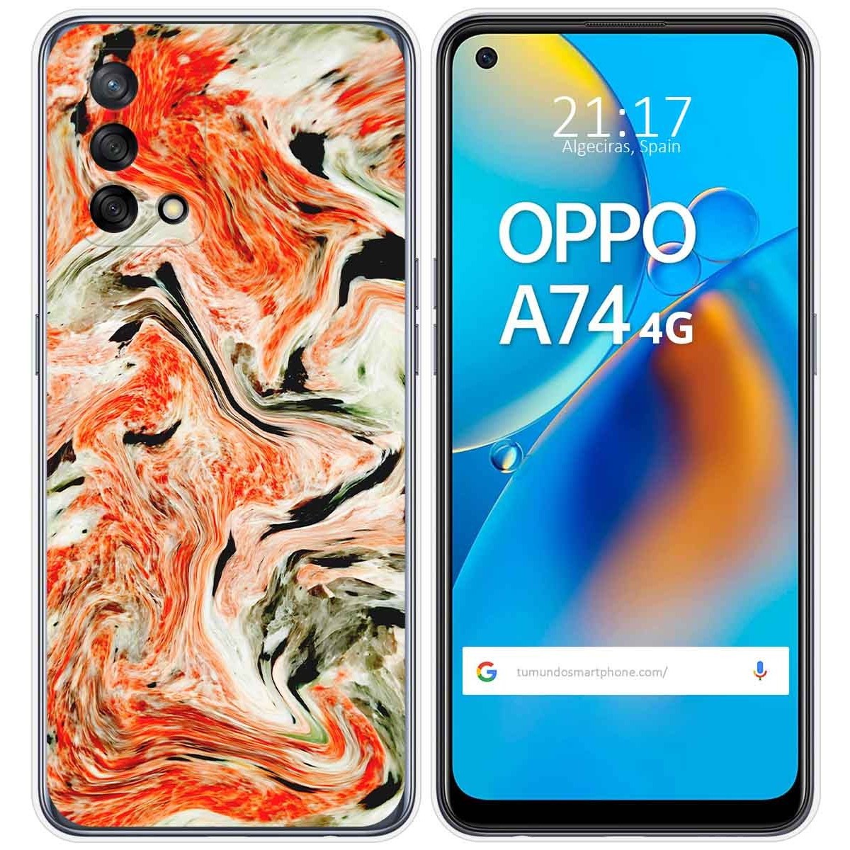 Funda Gel Tpu para Oppo A74 4G diseño Mármol 12 Dibujos