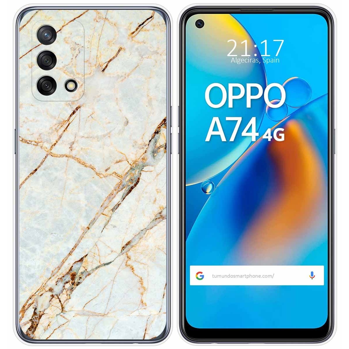 Funda Gel Tpu para Oppo A74 4G diseño Mármol 13 Dibujos