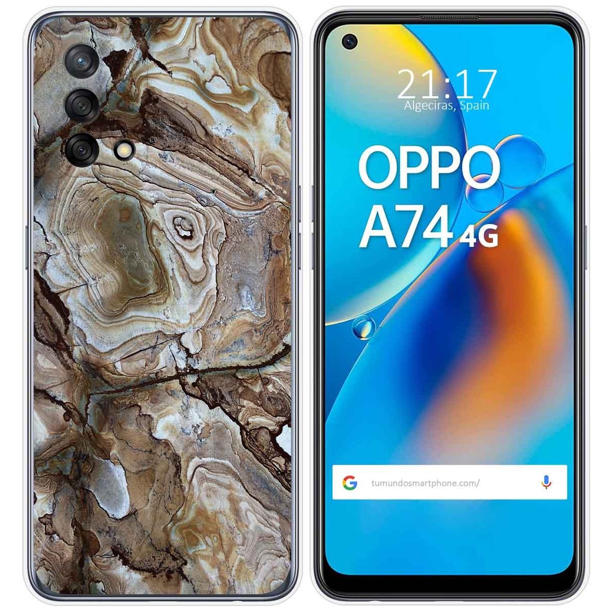 Funda Gel Tpu para Oppo A74 4G diseño Mármol 14 Dibujos