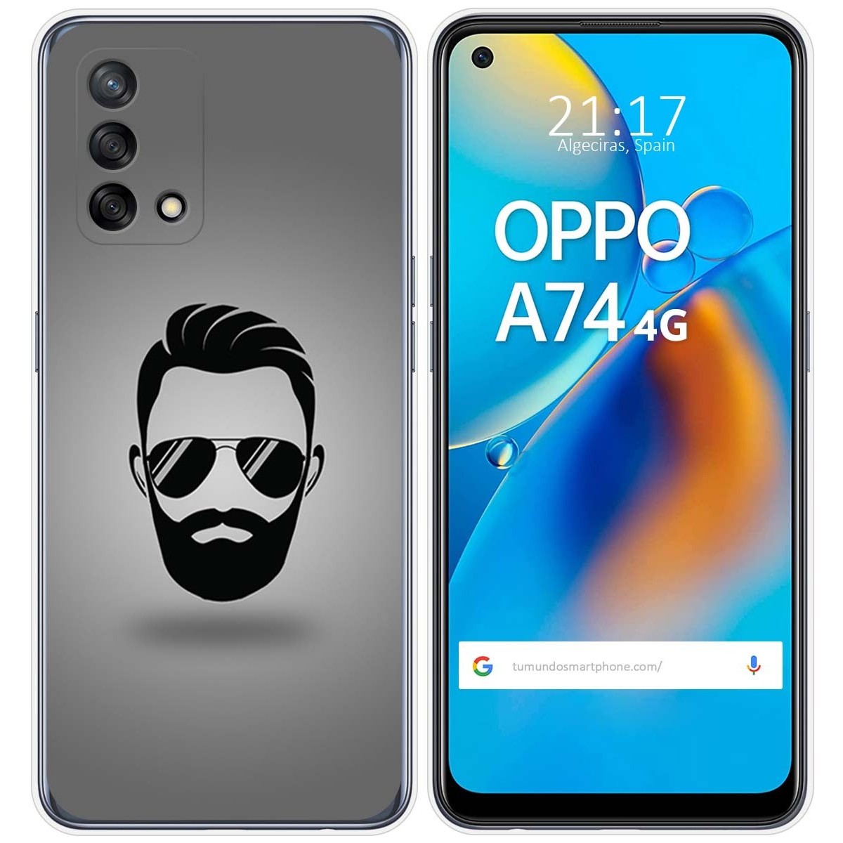 Funda Gel Tpu para Oppo A74 4G diseño Barba Dibujos