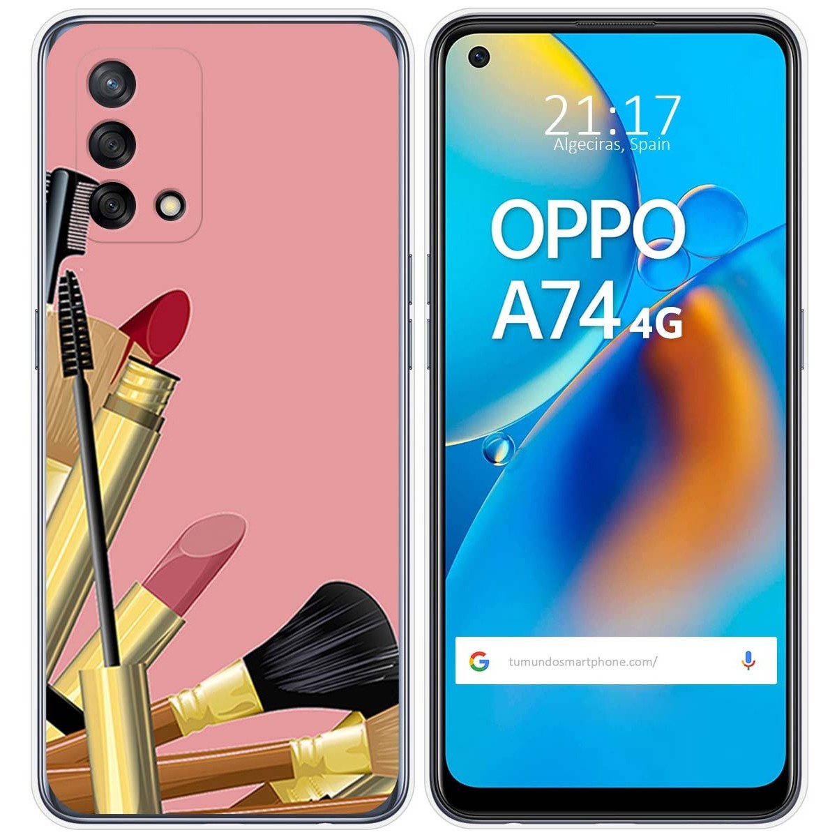 Funda Gel Tpu para Oppo A74 4G diseño Brochas Dibujos