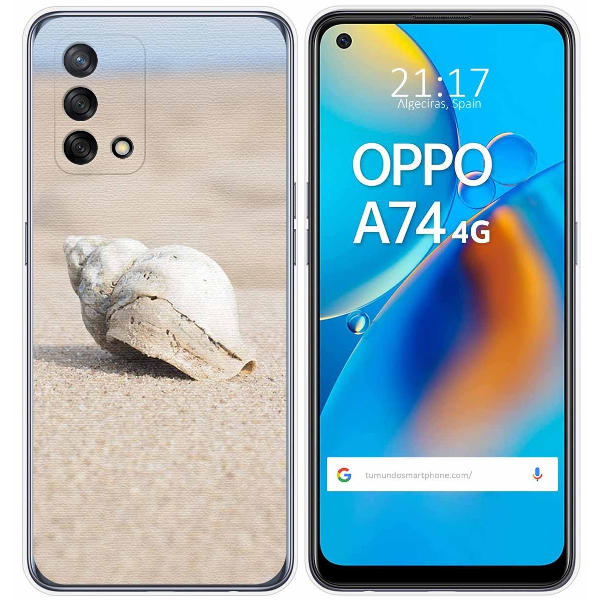 Funda Gel Tpu para Oppo A74 4G diseño Concha Dibujos