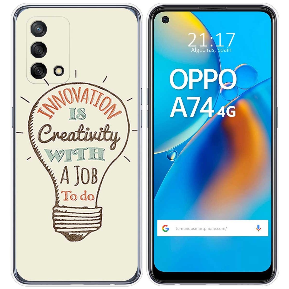 Funda Gel Tpu para Oppo A74 4G diseño Creativity Dibujos