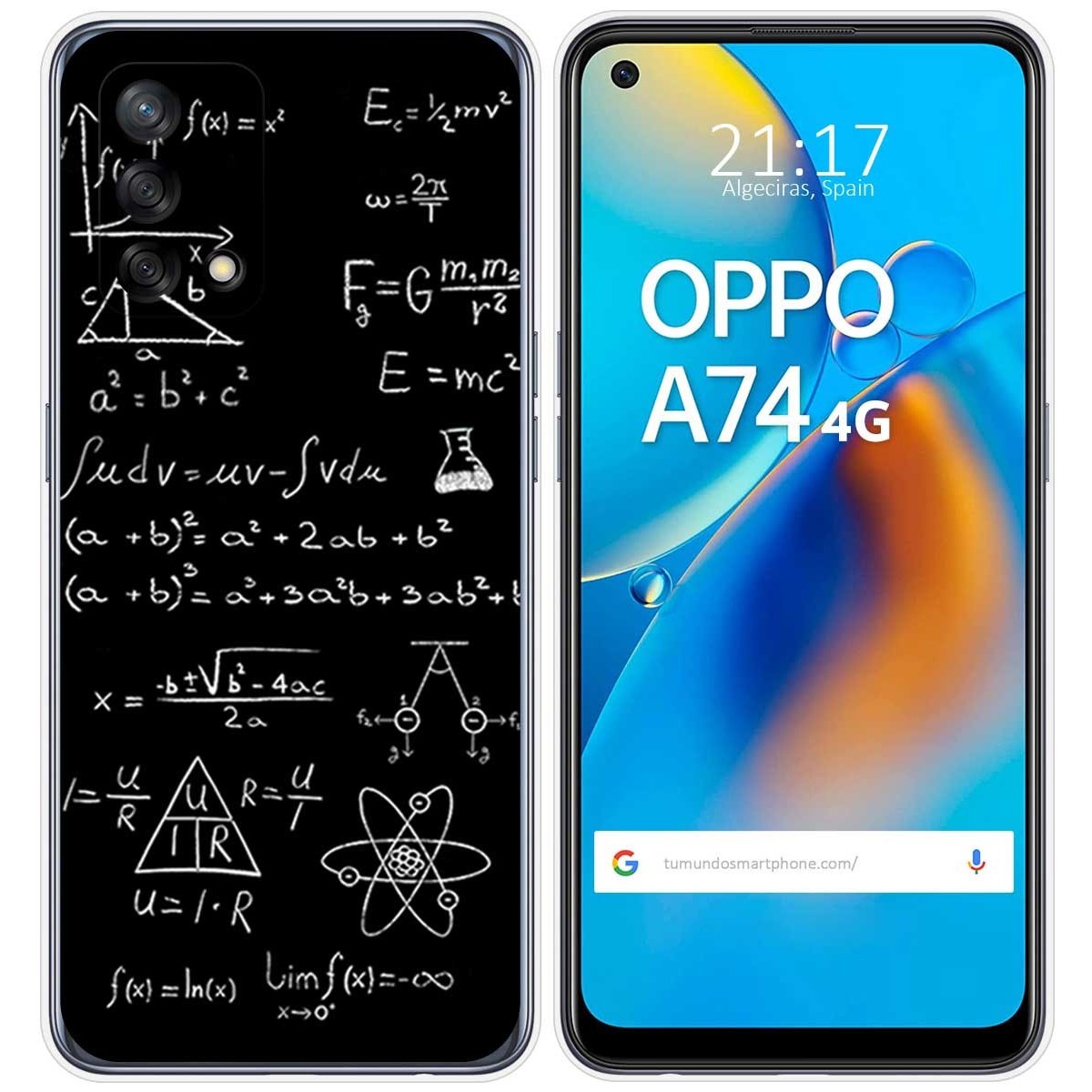 Funda Gel Tpu para Oppo A74 4G diseño Formulas Dibujos