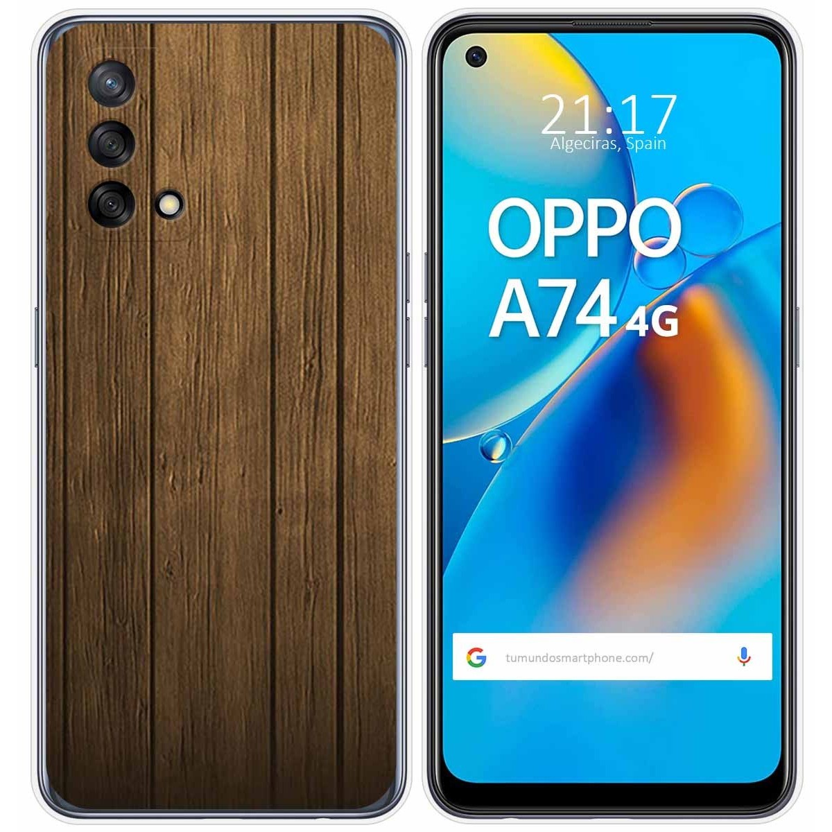 Funda Gel Tpu para Oppo A74 4G diseño Madera Dibujos