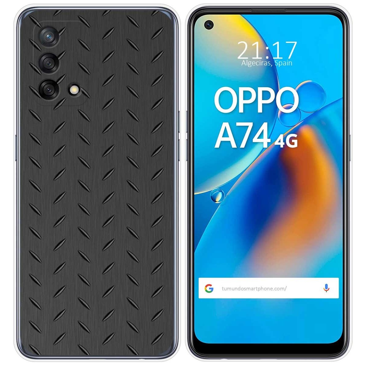 Funda Gel Tpu para Oppo A74 4G diseño Metal Dibujos