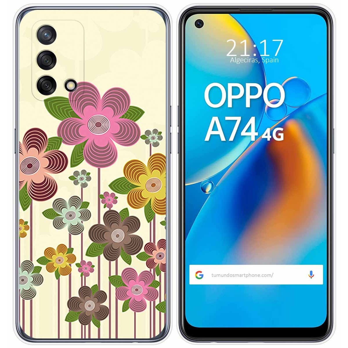 Funda Gel Tpu para Oppo A74 4G diseño Primavera En Flor Dibujos