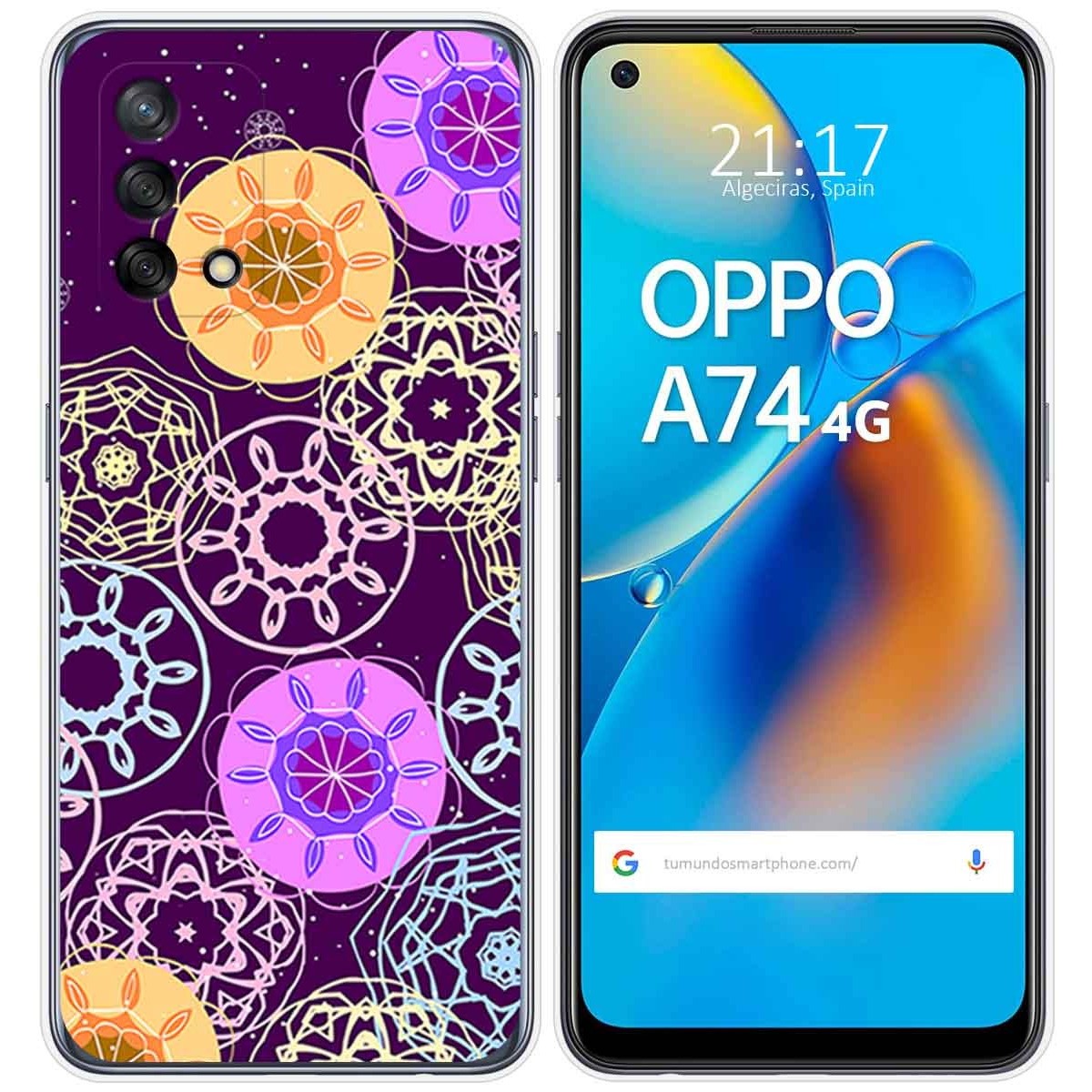 Funda Gel Tpu para Oppo A74 4G diseño Radial Dibujos