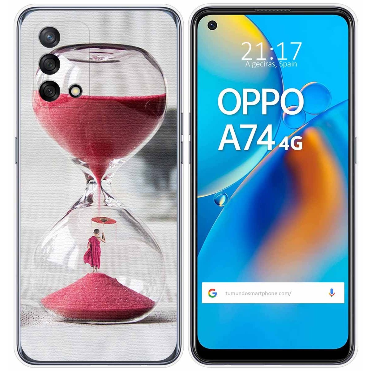 Funda Gel Tpu para Oppo A74 4G diseño Reloj Dibujos