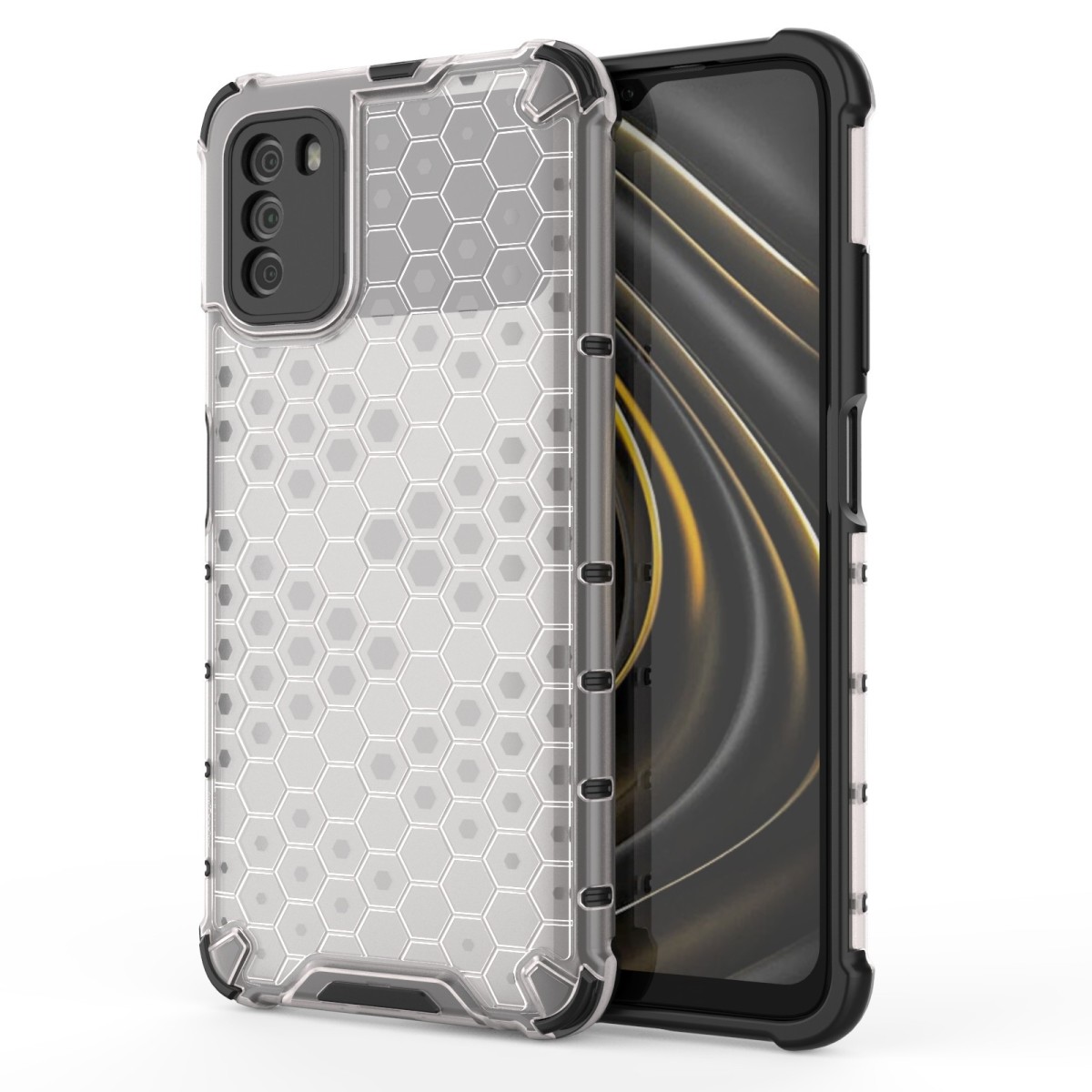 Funda Tipo Honeycomb Armor (Pc+Tpu) Negra para Xiaomi POCO M3