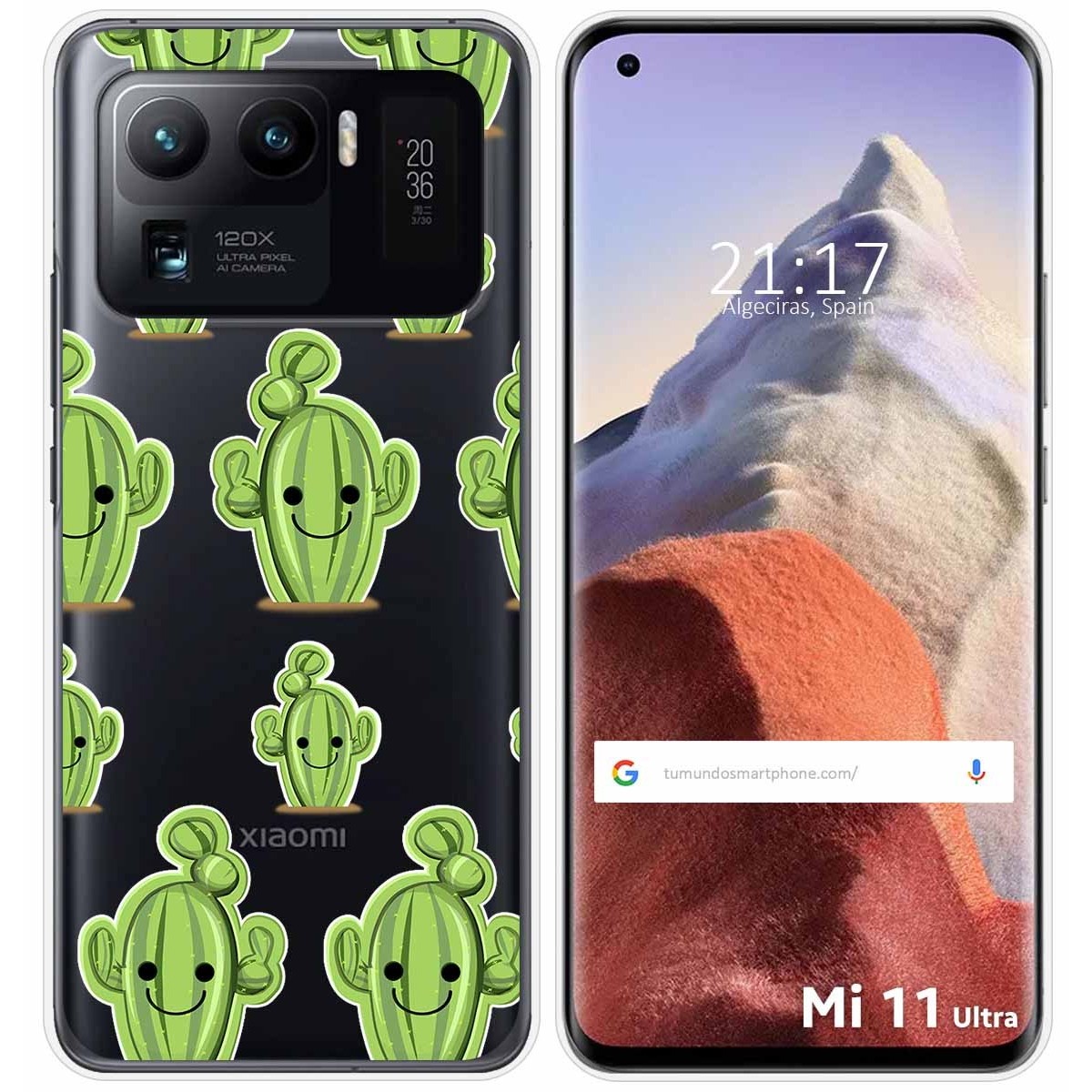 Funda Gel Transparente para Xiaomi Mi 11 Ultra 5G diseño Cactus Dibujos