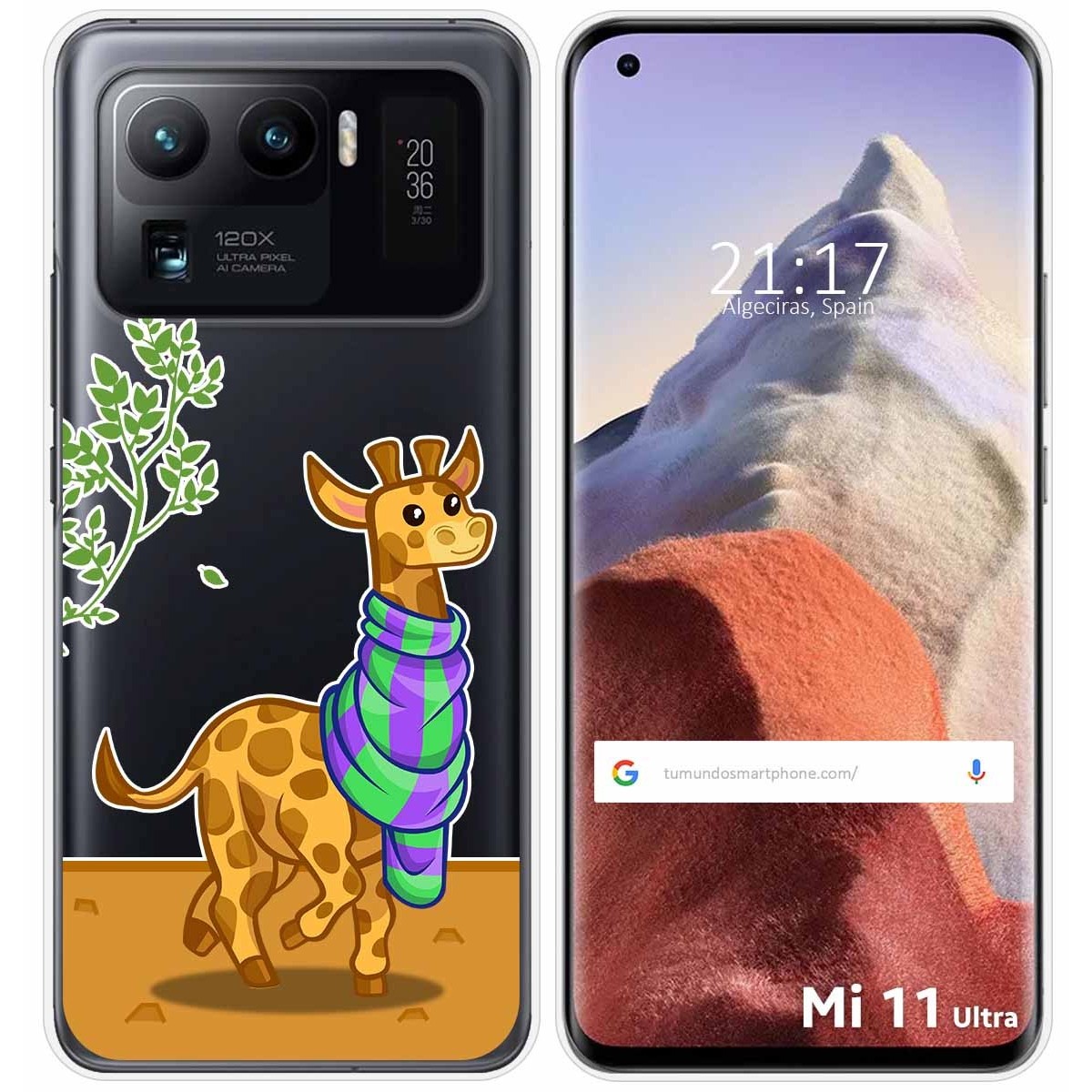 Funda Gel Transparente para Xiaomi Mi 11 Ultra 5G diseño Jirafa Dibujos