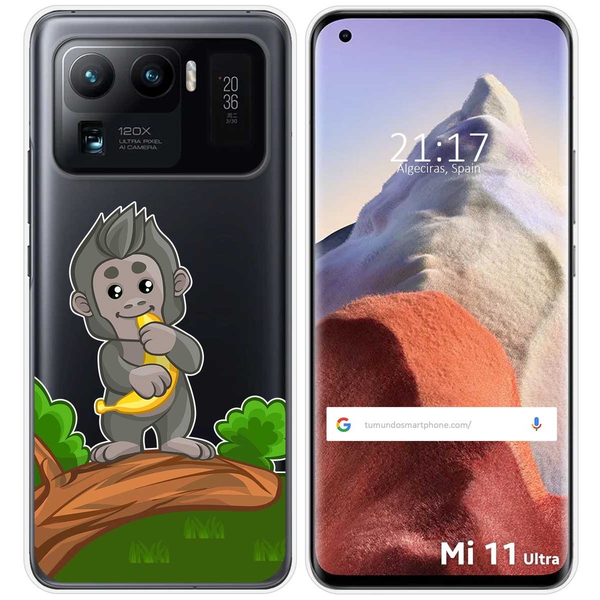 Funda Gel Transparente para Xiaomi Mi 11 Ultra 5G diseño Mono Dibujos