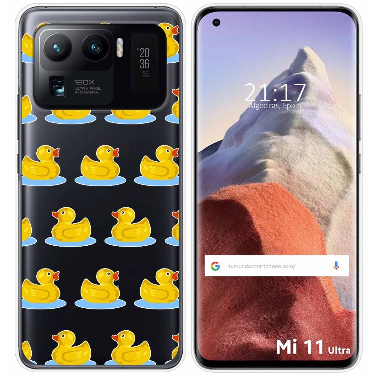 Funda Gel Transparente para Xiaomi Mi 11 Ultra 5G diseño Pato Dibujos