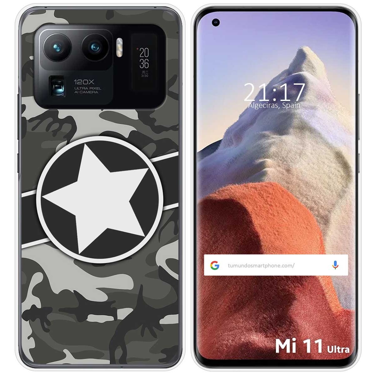 Funda Gel Tpu para Xiaomi Mi 11 Ultra 5G diseño Camuflaje 02 Dibujos